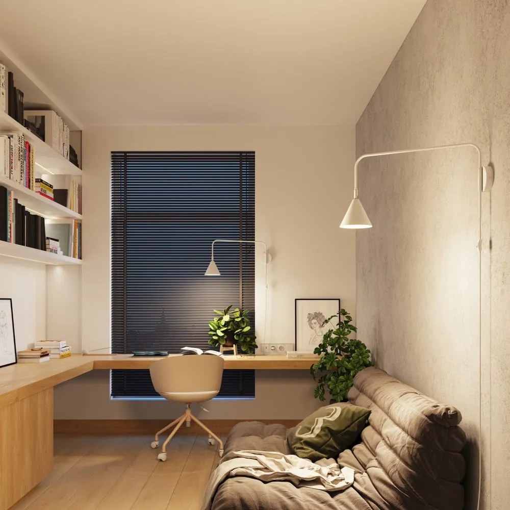 Biele nástenné svietidlo do zásuvky Zylo – Sollux