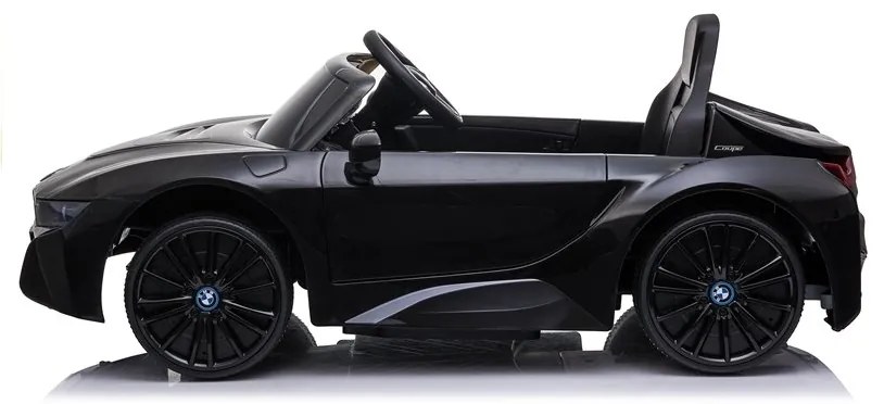 LEAN CARS ELEKTRICKÉ AUTÍČKO BMW i8 - NELAKOVANÉ - ČIERNE - 2x45W MOTOR - 1x12V4,5Ah - BATÉRIA - 2022
