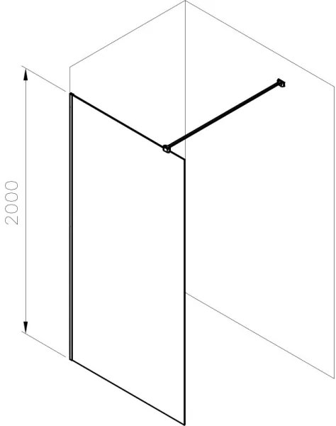 Ravak GW9WG0C00Z1 - Sprchový kút WALK-IN 120x200 cm lesklý chróm