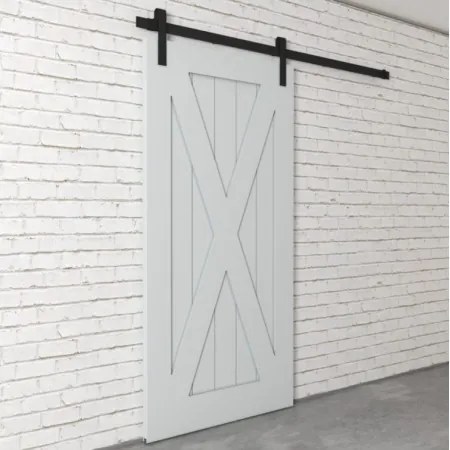 Barn door posuvné smrekové dvere veľké X v ráme 60cm, 203cm, hladký, surové drevo bez farby a laku