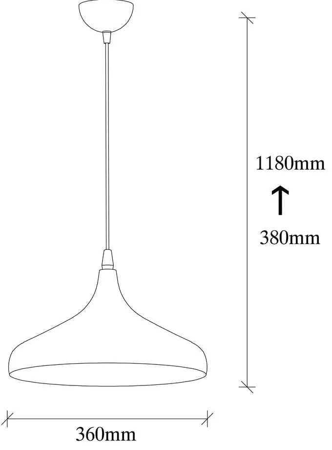 Čierne závesné svietidlo ø 36 cm Tattoo – Opviq lights