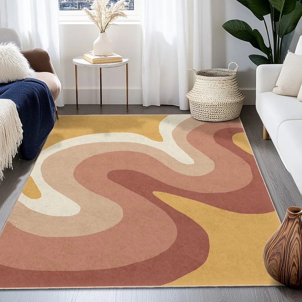 Okrovožltý/staroružový prateľný koberec 80x150 cm Strawberry Creamsicle – Mila Home