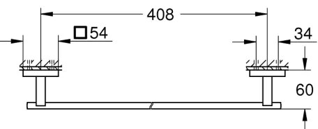 GROHE 409872430 - Držiak na uteráky 450 mm čierny