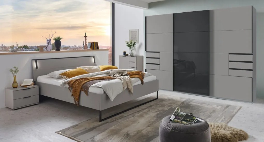 Set nočných stolíkov (2 ks) Tilburg, šedá sahara