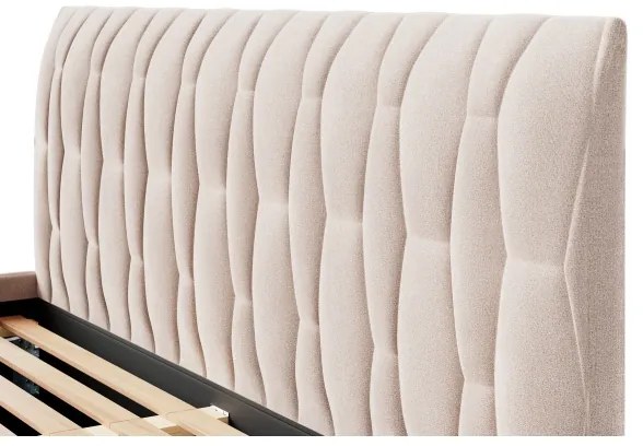 Čalúnená posteľ bez matraca FLORA 160x200 cm béžová