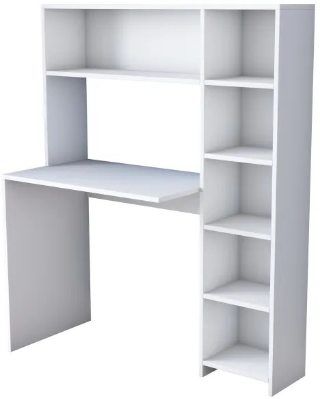 Pracovný stôl s policou RANI 113,2x141,8 cm biela