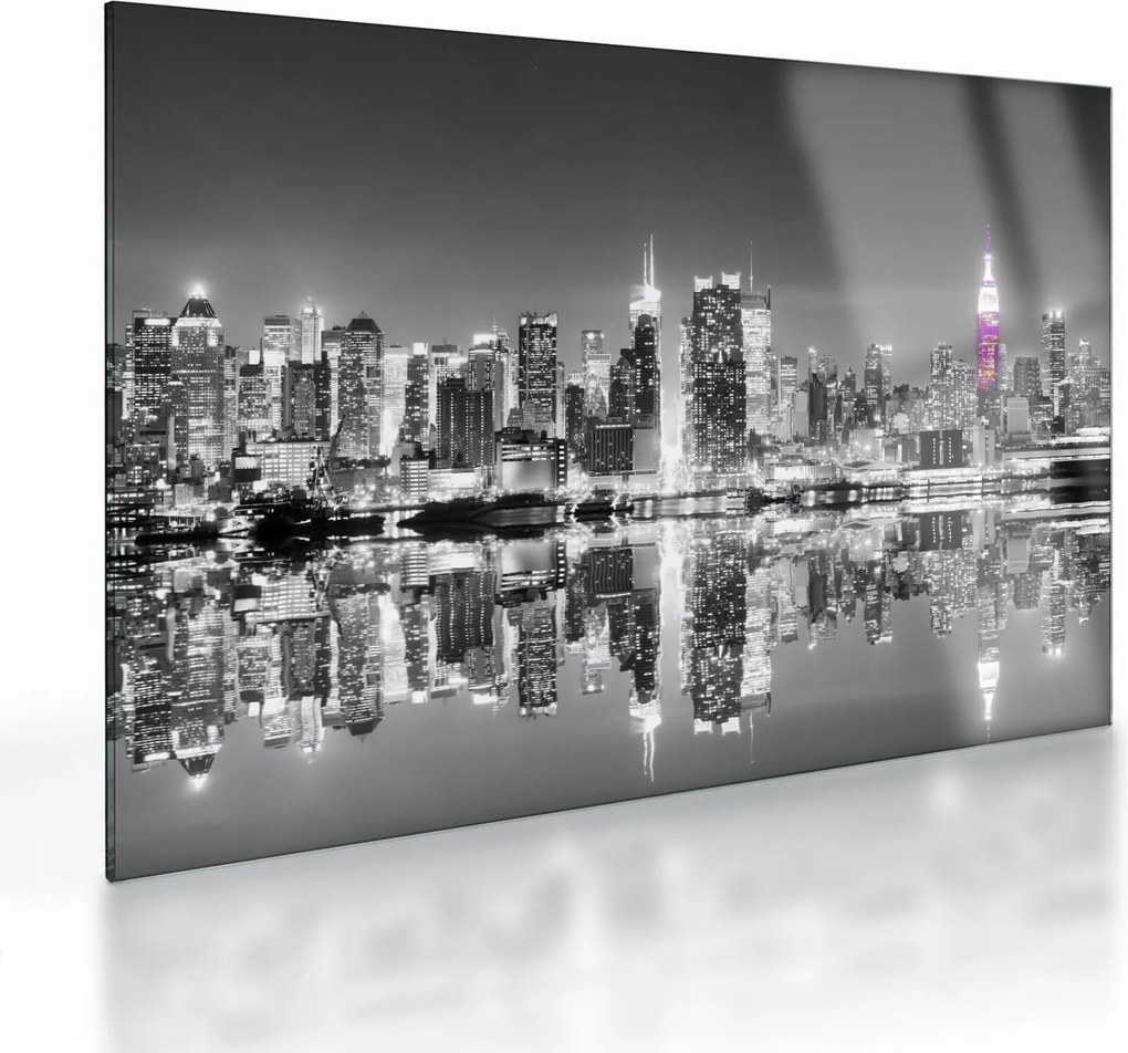 Obrázok - New York a fialový mrakodrap (70x50 cm)