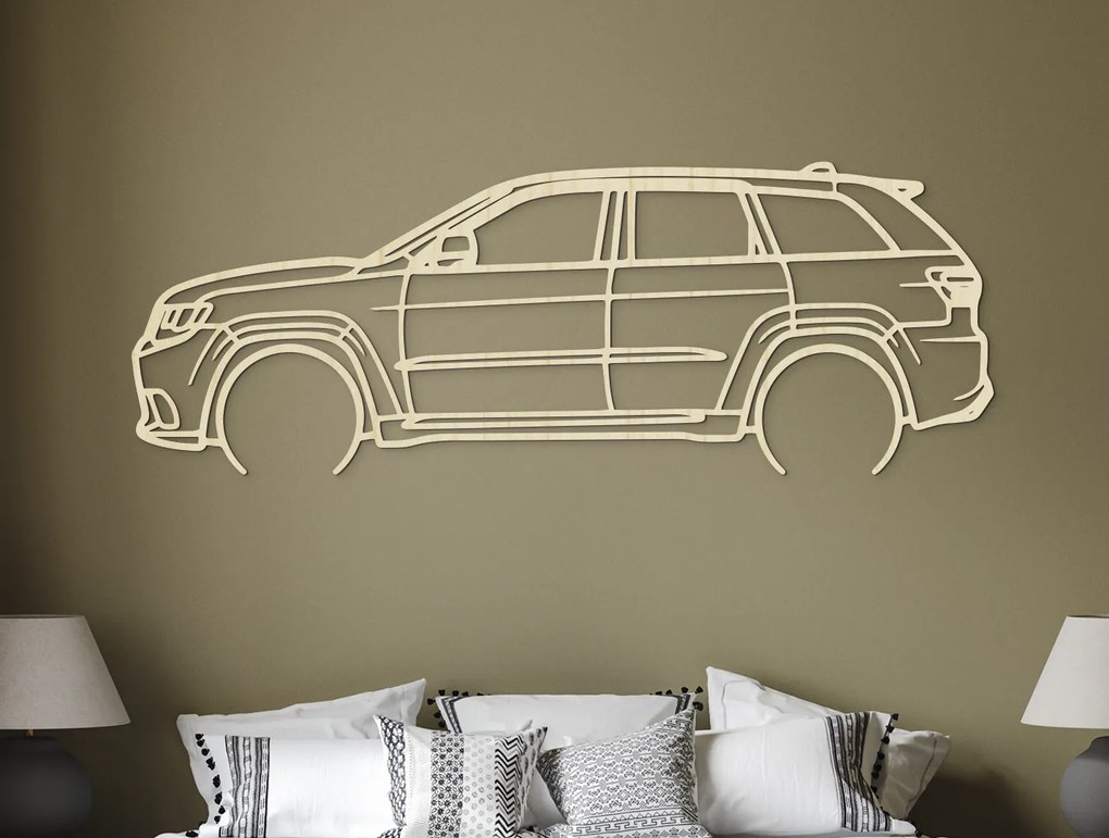 drevko Obraz Jeep Grand Cherokee Rozmer obrazu: 31 x 86 cm, Farba dekorácie: Čierna