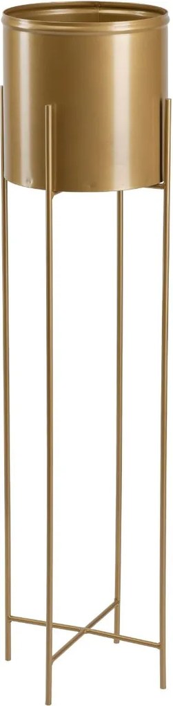 KOVOVÝ KVETINÁČ SO STOJANOM GOLDEN 95X21 CM ZLATÁ