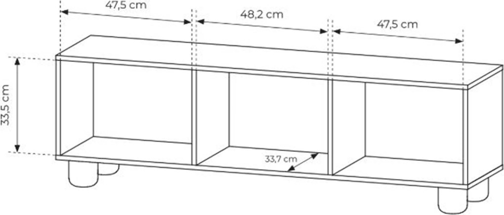 Stolík pod TV Arlo 150 cm - dub vicenza