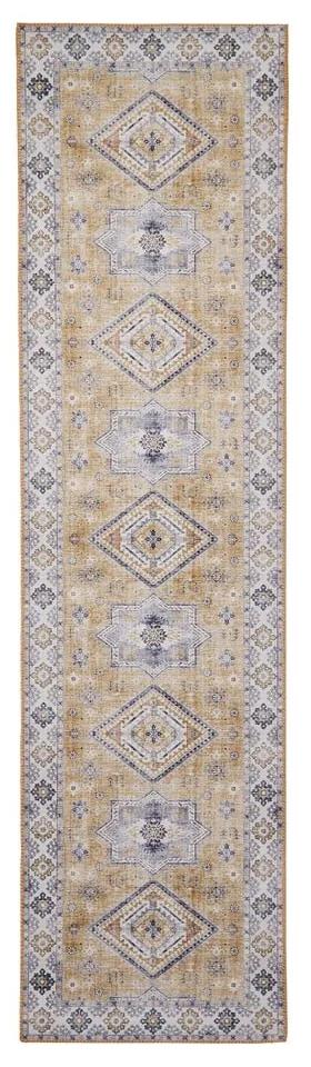 Sivý/béžový koberec behúň 225x60 cm Topaz - Think Rugs