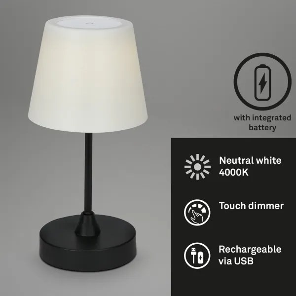 Brilo - LED vonkajšia stmievateľná nabíjateľná lampa LED/3W/5V IP44 2000 mAh