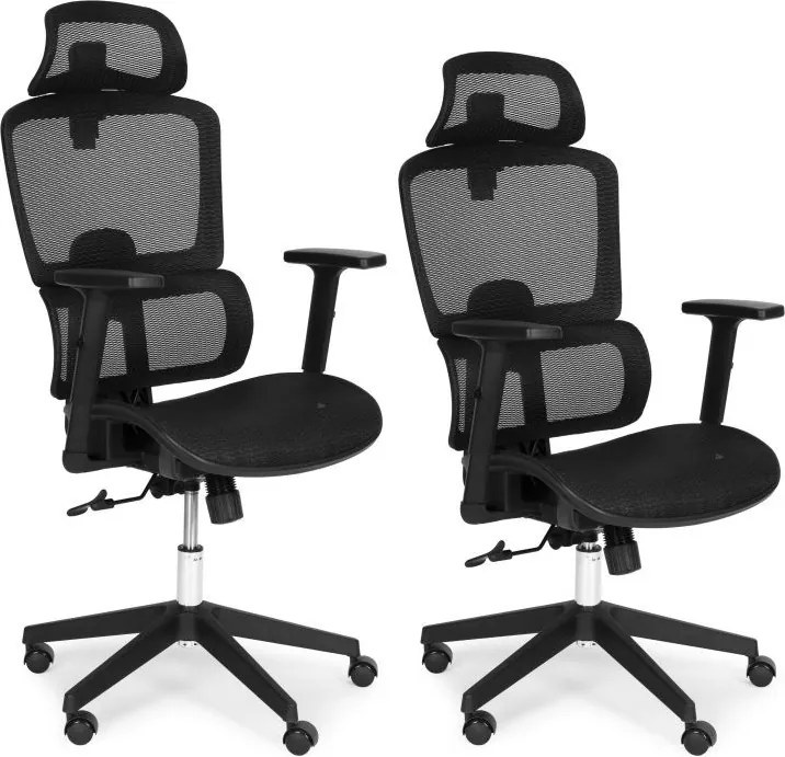 Kancelárska otočná stolička s ergonomickým nastavením výšky, čierna