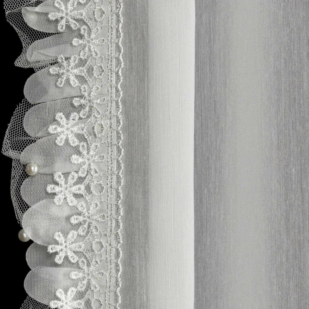 ZÁCLONA NA PÁSKE ELENA, SADA 2 KS 140X270 CM BIELA