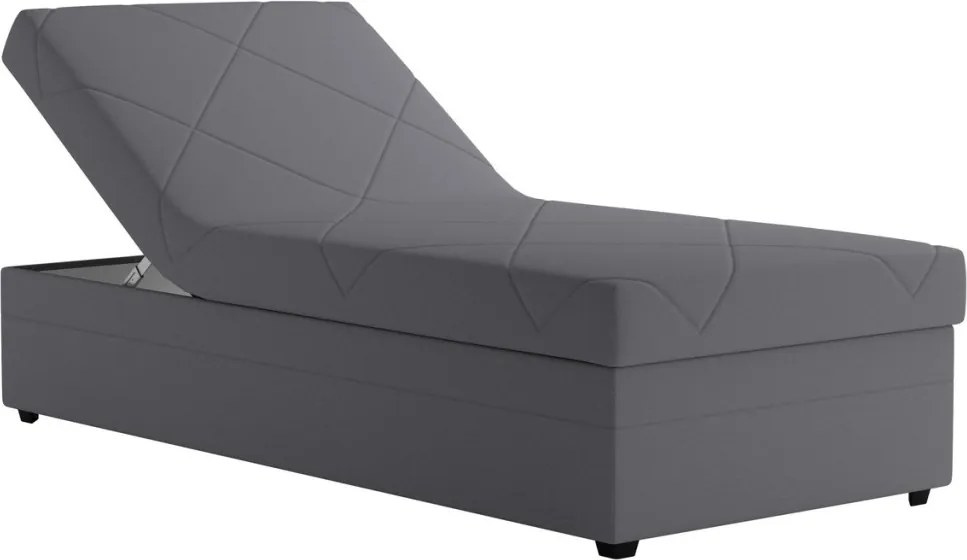 Posteľ Evelina 90x200 cm, stredne šedá látka