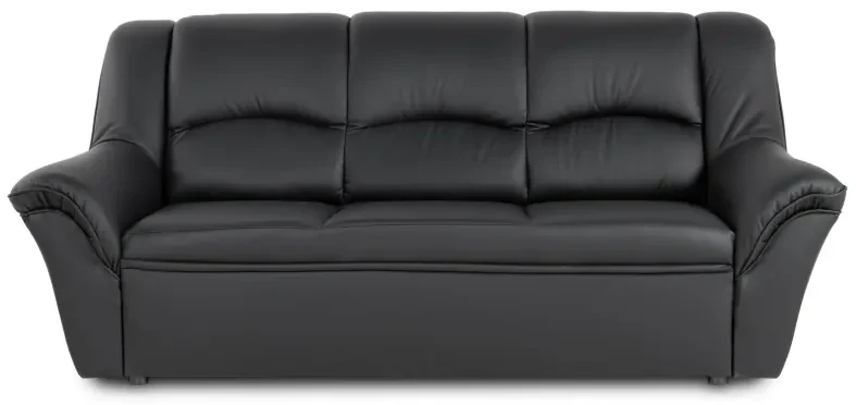 Kožená sedacia súprava DUBAJ LUX 3+1+1, čierna (k-70)