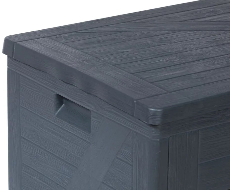 WOOD záhradný plastový úložný box 420 L, grafit