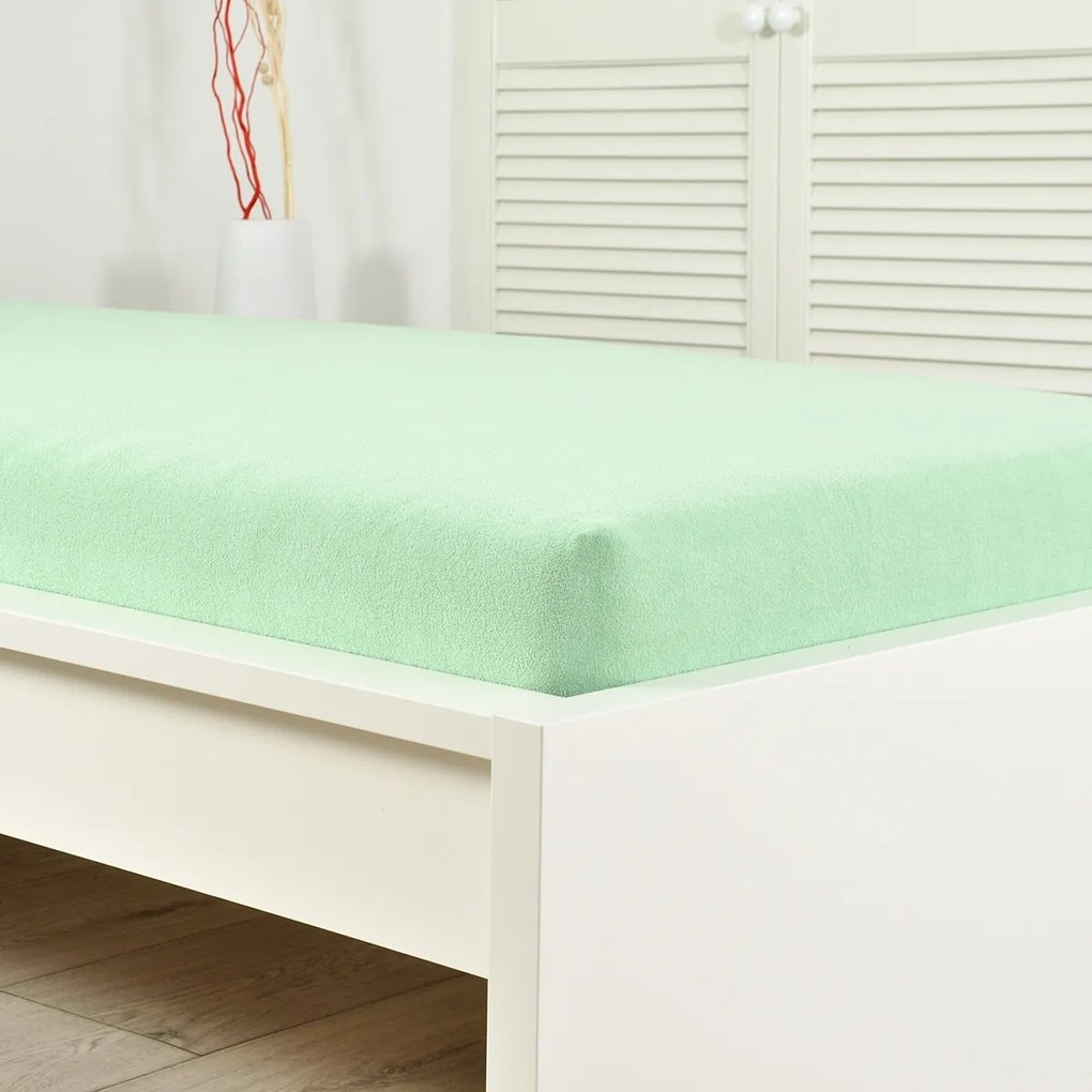4Home froté prestieradlo Perfect zelená, 90 x 200 cm