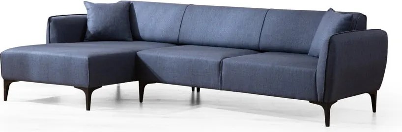 Modrá rohová pohovka Belissimo, ľavý roh – Balcab Home