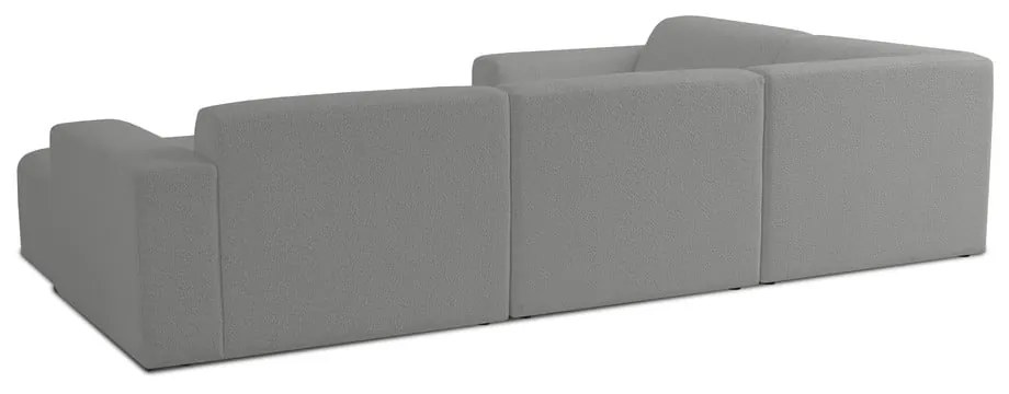 Sivá rohová pohovka z textílie buklé (do "U") Roxy – Scandic