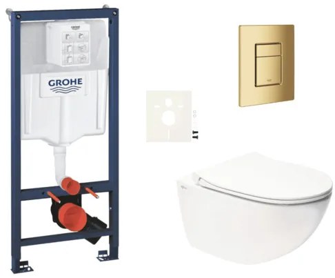 Závesný wc set do ľahkých stien / predstenová montáž Swiss Aqua Technologies Infinitio SIKOGRSIN11SCGL0