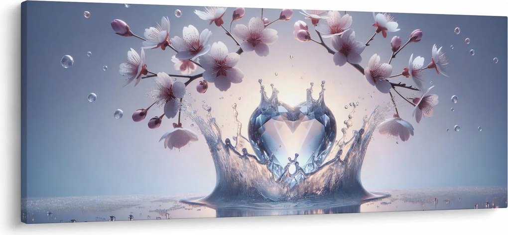 Obraz - Diamantové srdce (120x50 cm)