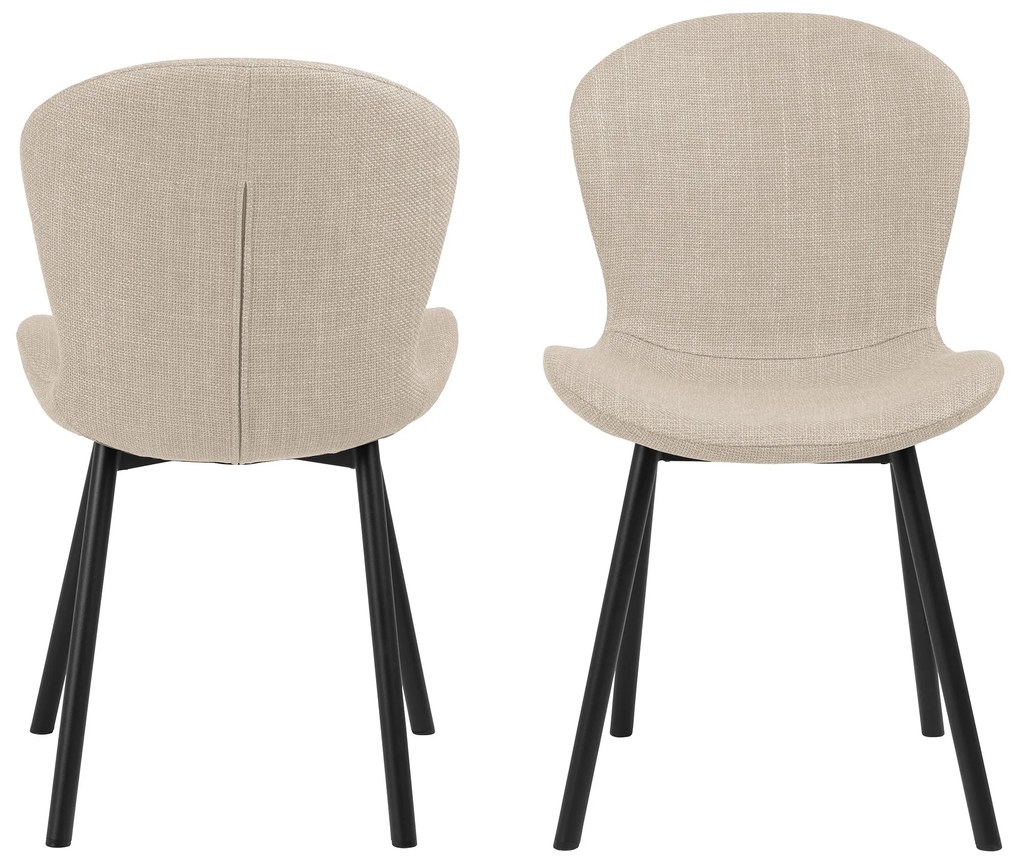 FIORA Béžové (Látka Basel 24) - MODERNÁ ČALÚNENÁ STOLIČKA DO OBÝVAČKY/ JEDÁLNE LOFT