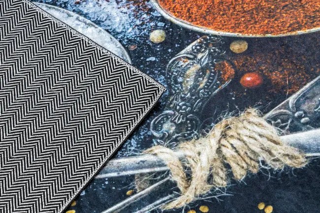 Protišmykový koberec / behúň ANDRE 9002 modrý / terakota