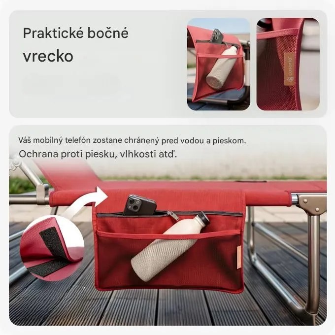 InternetovaZahrada Záhradné lehátko Ibiza - bordové