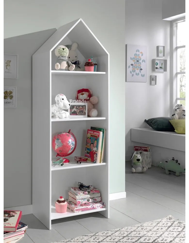 Bielo-svetlosivá otvorená detská šatníková skriňa 173x171,5 cm CASAMI – Vipack