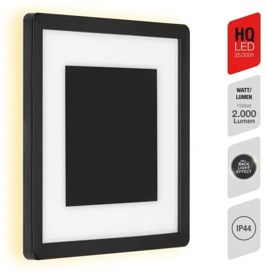 Telefunken 315905TF - LED vonkajšie nástenné svietidlo LED/15W/230V IP44 4000K čierna