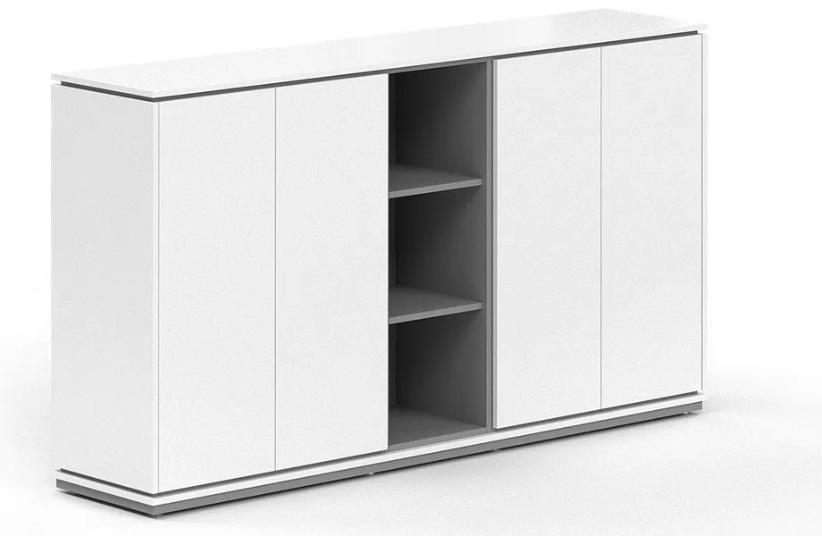 Stredná skriňa Creator 202,2 x 44,5 x 115,5 cm, antracit / biela