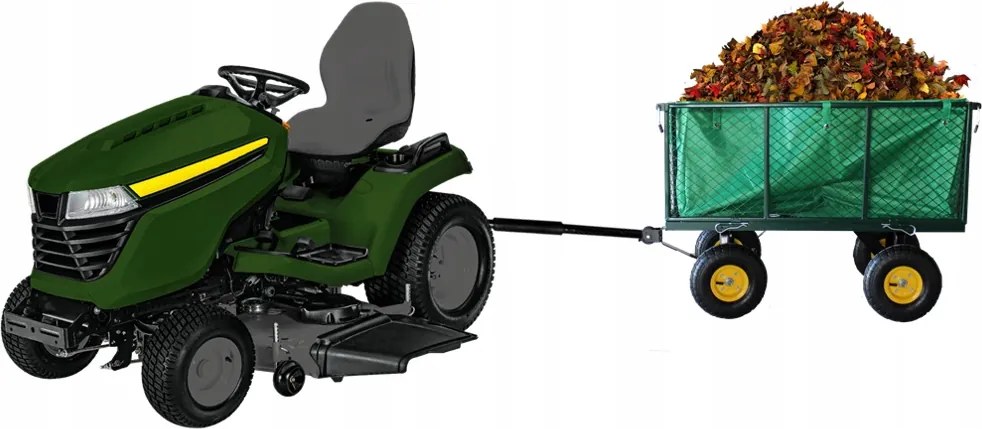 Garden Line XL DVOJFUNKČNÝ ZÁHRADNÝ VOZÍK – ZELENÝ S PLACHTOU