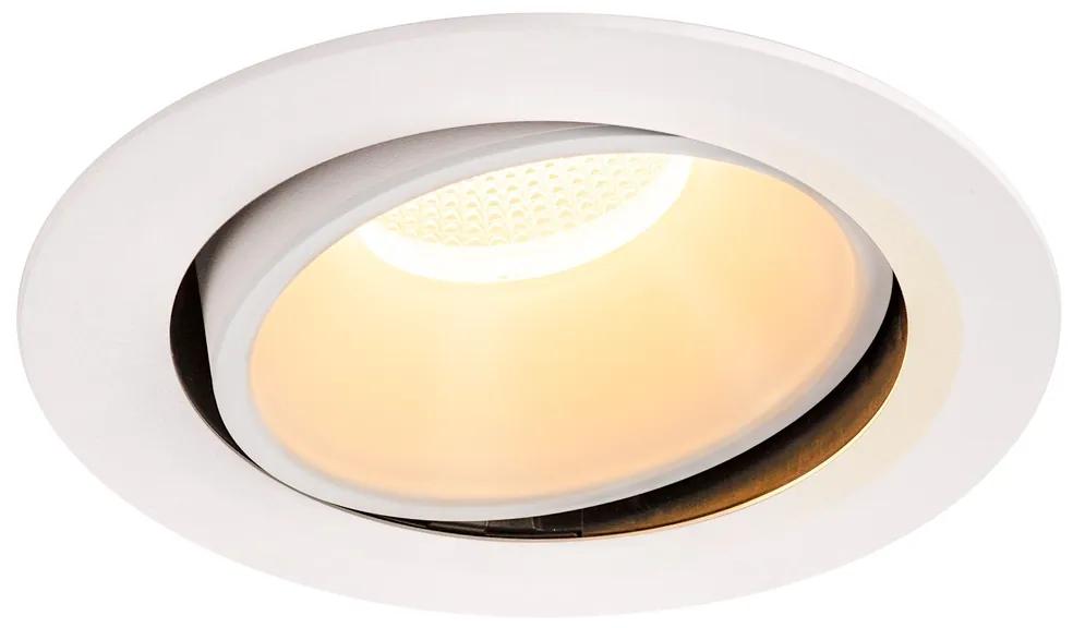 Stropné svietidlo SLV NUMINOS® MOVE DL XL vnitřní LED zápustné stropné svietidlo biela/biela 3000 K 40° otočné a výkyvné 1003737