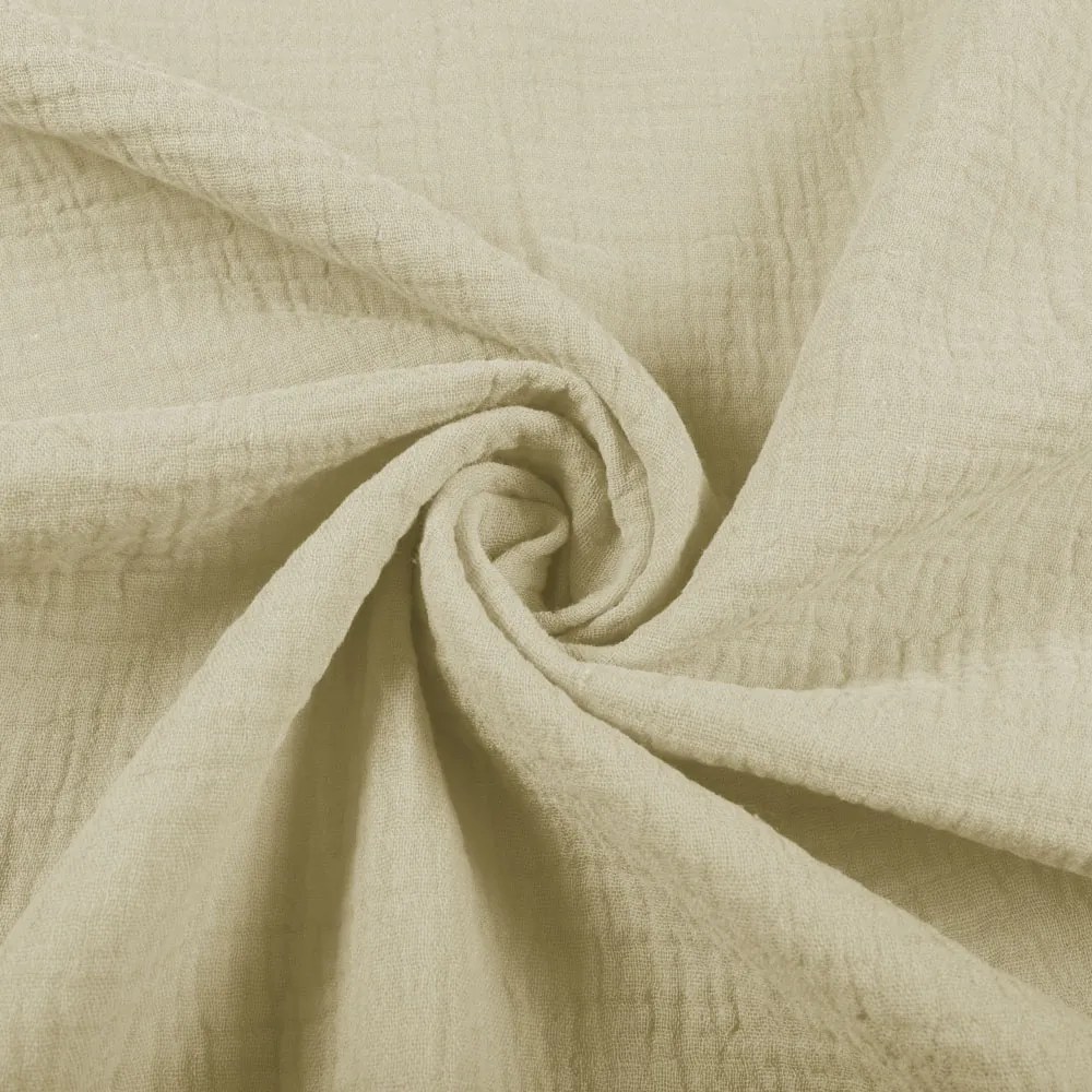 Biante Mušelínová plienka/dečka Nature MSN-070 Svetlá pieskovo béžová - ZVÝHODNENÁ SADA 3 KS 120x120 cm - Sada 3 ks