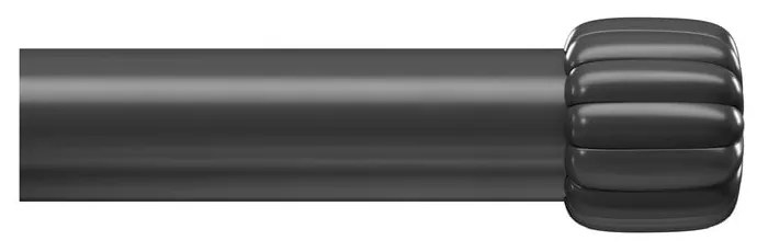 Matne čierna oceľová roztiahnuteľná garniža 168 - 305 cm Cleo – Umbra