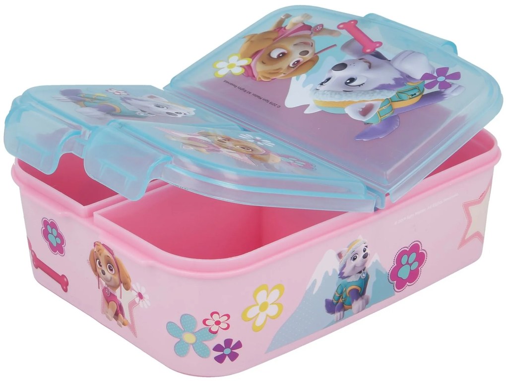 Multibox na desiatu pre dievčatá Labková patrola / Paw Patrol s 3 priehradkami