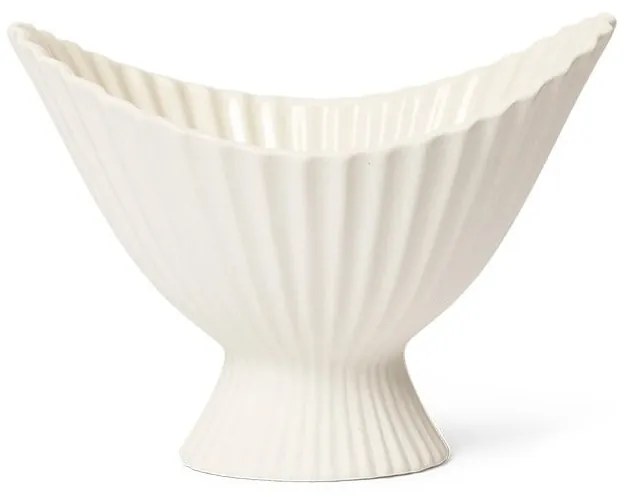 ferm Living Misa na ovocie Fountain kamenina bílá 19 x 13 cm