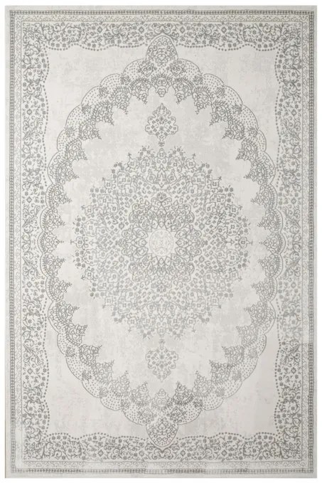 Koberec Allora Plus F345A ornament, strieborný / sivý