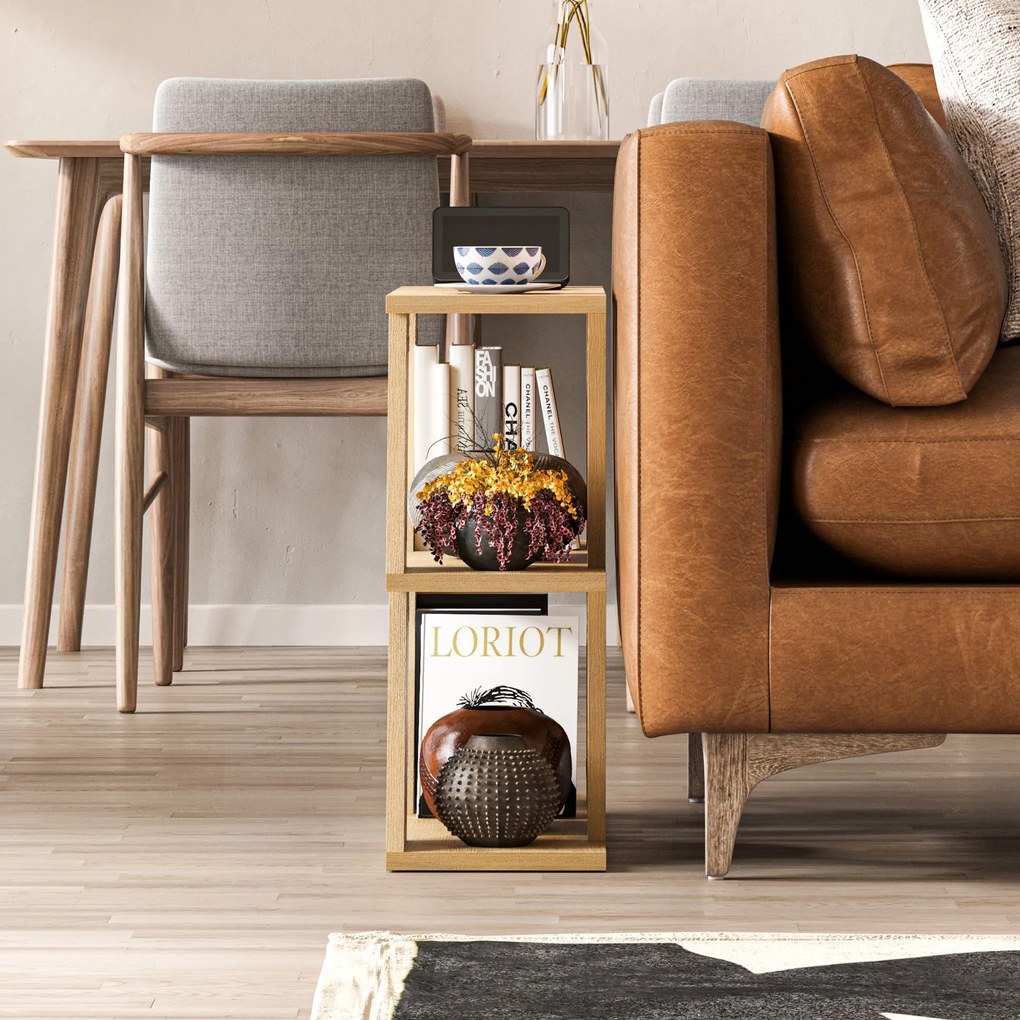 Odkladací stolík Houseland Lazena dub prírodný