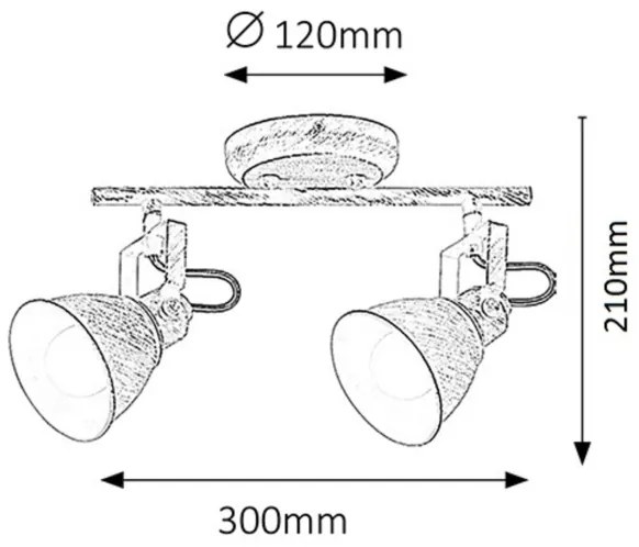 Rabalux 5967 - Bodové svietidlo VIVIENNE 2xE14/40W