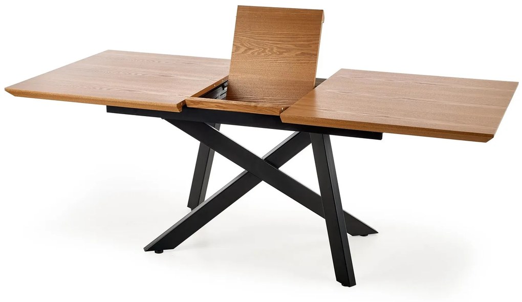 Rozkládací jídelní stůl Capital 160/200 cm zlatý dub/černý