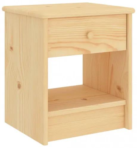 vidaXL Nočný stolík bledé drevo 35x30x40 cm borovicový masív-