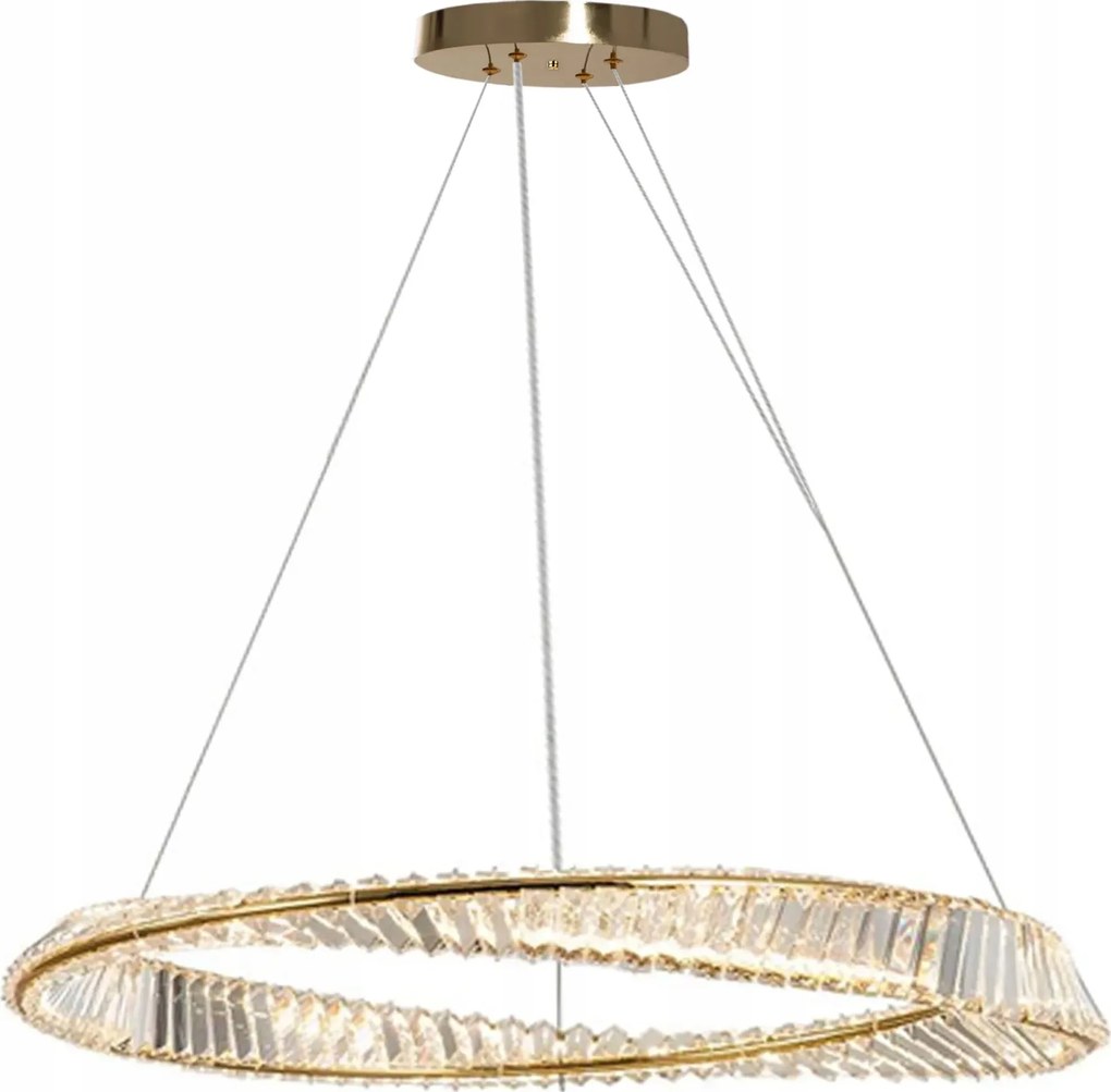 Stropné LED krištáľové svietidlo FLIP - 60W - zlaté