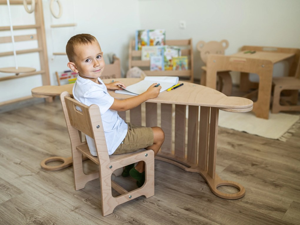 Woodisio Hojdačka s doskami LULU maxi Farba: Farebná - hnedá