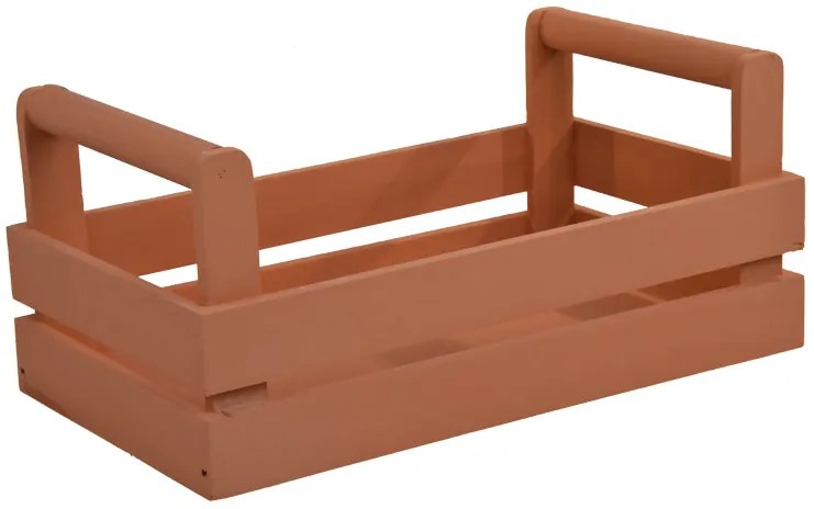 Drevená debnička pastelovo oranžová