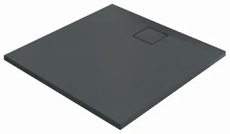 Sprchová vanička štvorcová Hüppe EasyFlat 100x100 cm liaty mramor antracitová matná EF0102.128
