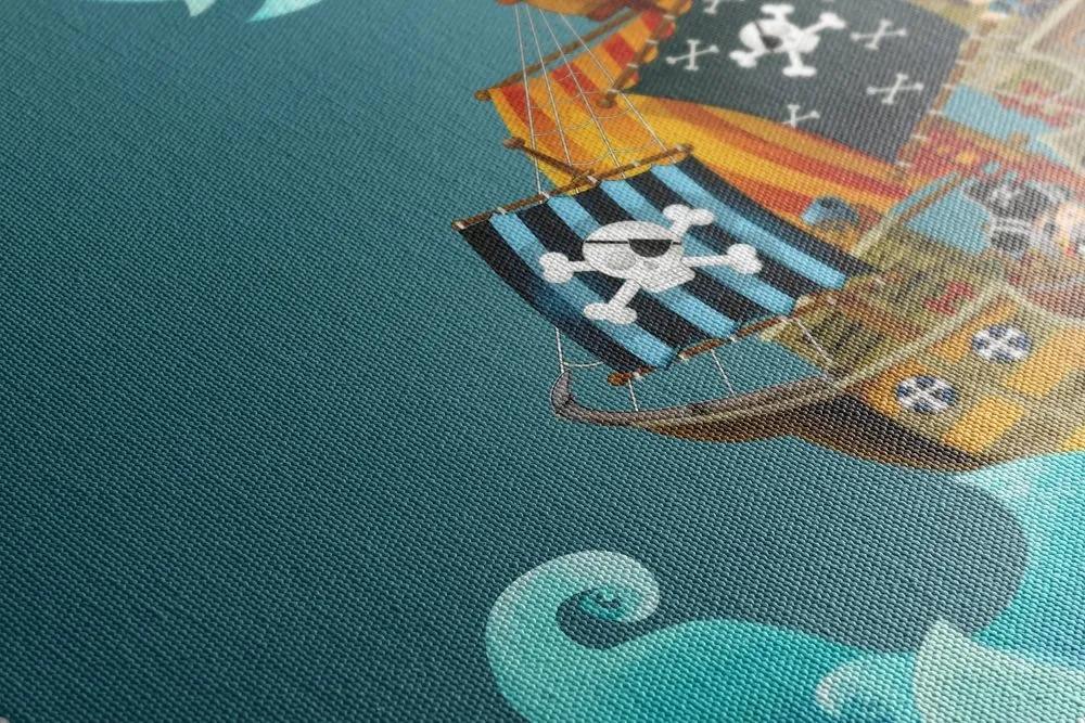 Obraz pirátska loď na mori - 120x80