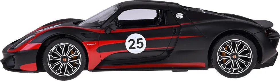 Auto na diaľkové ovládanie Rastar Porsche 918 Spyder 1:14 so svetlami - čierne
