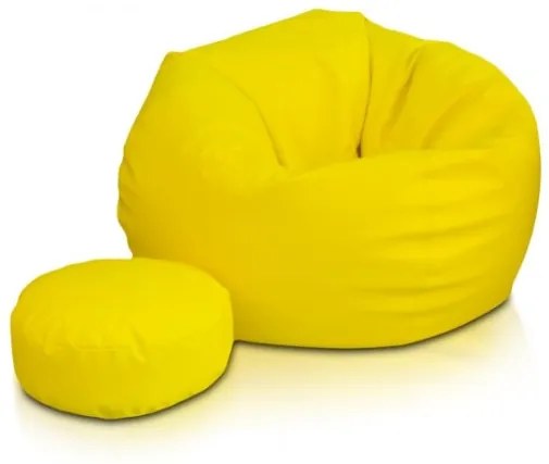 Sedací vak Classic S žltý 75L ekokoža TiaHome